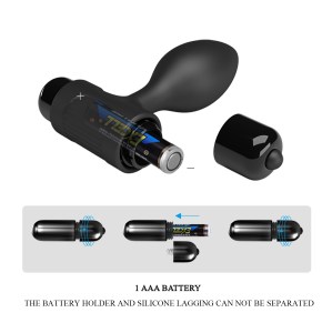 Crna glatka analna kupa sa vibracijom BI 40077-19